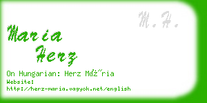 maria herz business card